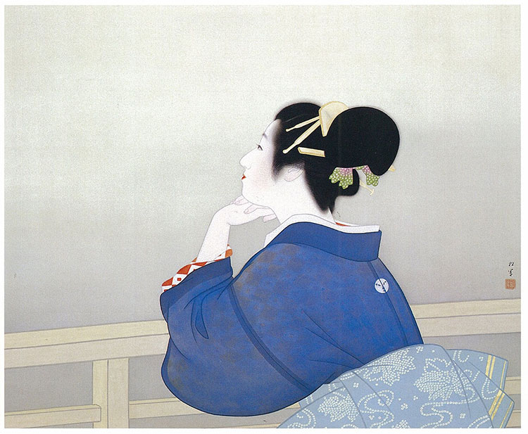 "Woman Waiting for the Moon to Rise" de Shoen Uemura