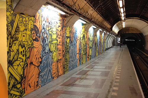 La estación del Metro de Praga que le da espacio al graffiti